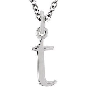 Lowercase Initial Necklace in 14K Gold with Multiple Sizes