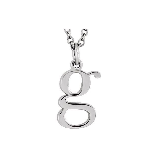 Lowercase Initial Necklace in 14K Gold with Multiple Sizes