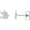 Platinum Dove Motif Right Earring - Elegant Luxury Design