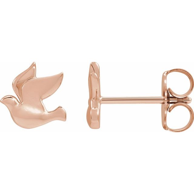 Platinum Dove Motif Right Earring - Elegant Luxury Design