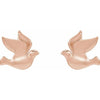 Platinum Dove Motif Right Earring - Elegant Luxury Design