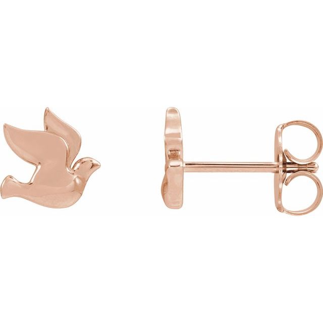 Platinum Dove Motif Right Earring - Elegant Luxury Design