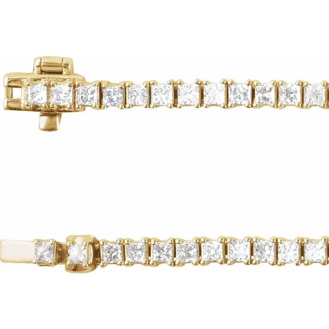 14K Gold Lab-Grown Diamond Line Necklace