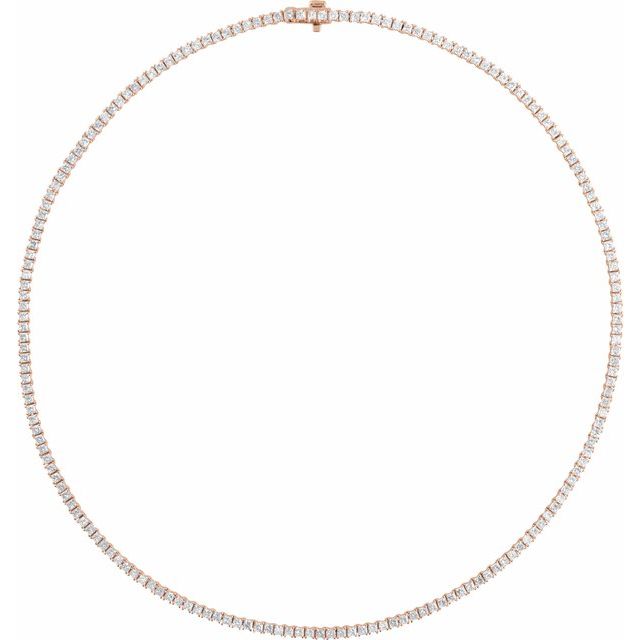 14K Gold Lab-Grown Diamond Line Necklace