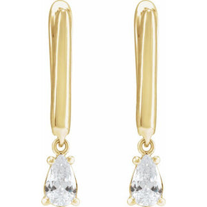 14K Gold Lab-Grown Diamond Earrings - Options Available
