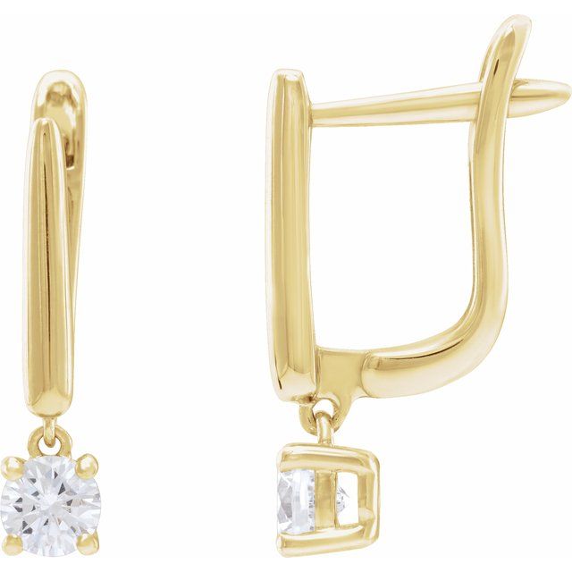 14K Gold Lab-Grown Diamond Earrings