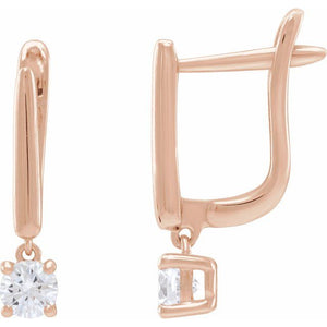 14K Gold Lab-Grown Diamond Earrings