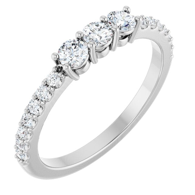 14K Gold Natural Diamond Anniversary Band - Options Available