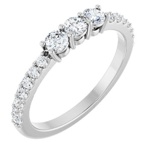 14K Gold Natural Diamond Anniversary Band - Options Available