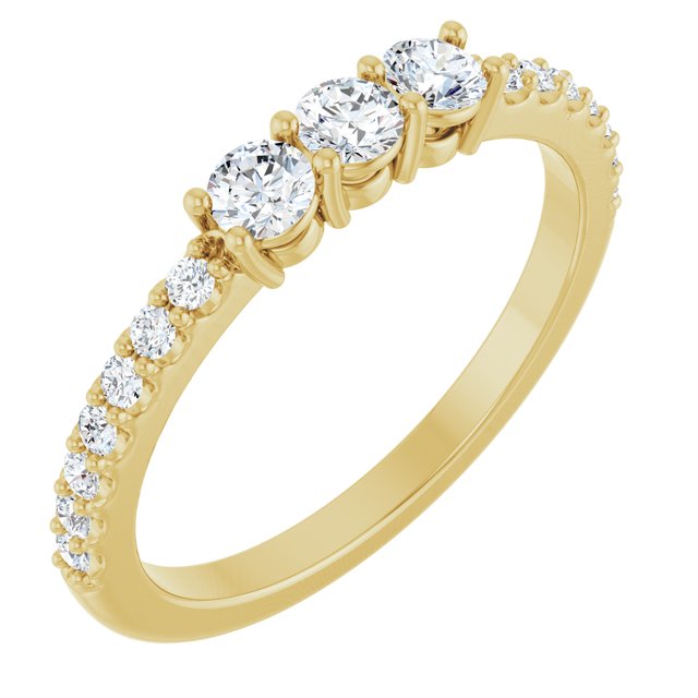 14K Gold Natural Diamond Anniversary Band - Options Available