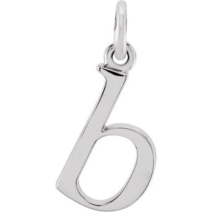 Lowercase Initial Pendant in 14K Gold with Multiple Design Options