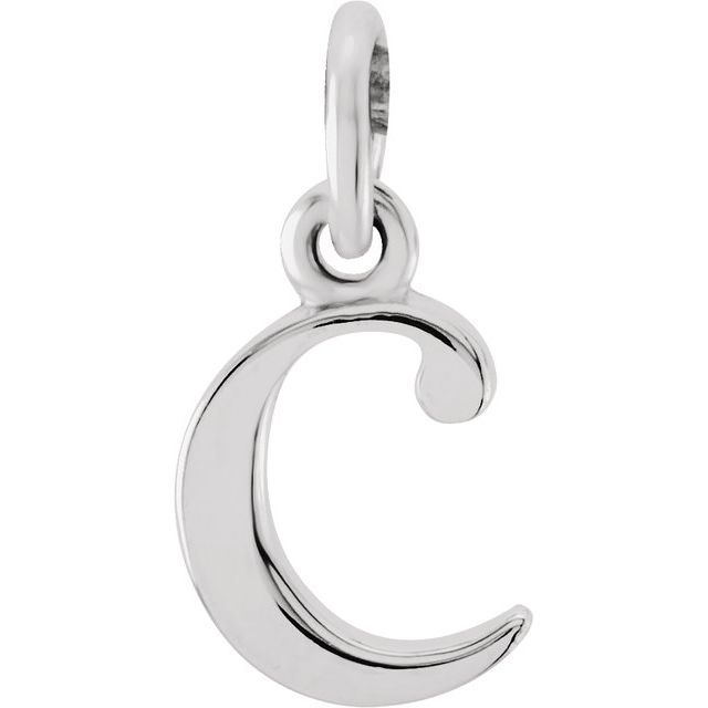 14K Gold Lowercase Initial Pendant