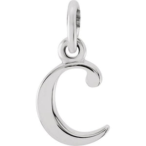 14K Gold Lowercase Initial Pendant
