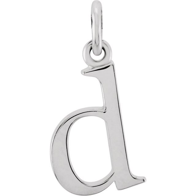 Lowercase Initial Pendant in 14K Gold with Multiple Design Options