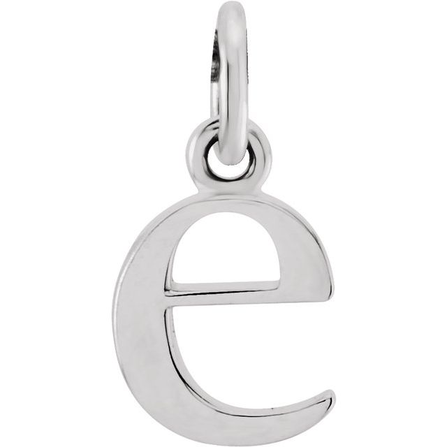 Lowercase Initial Pendant in 14K Gold with Multiple Design Options