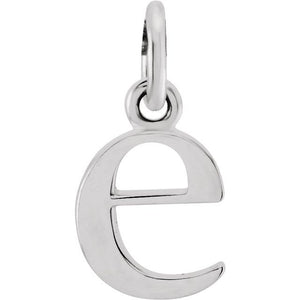 Lowercase Initial Pendant in 14K Gold with Multiple Design Options