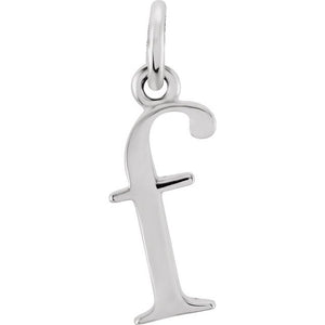 14K Gold Lowercase Initial Pendant