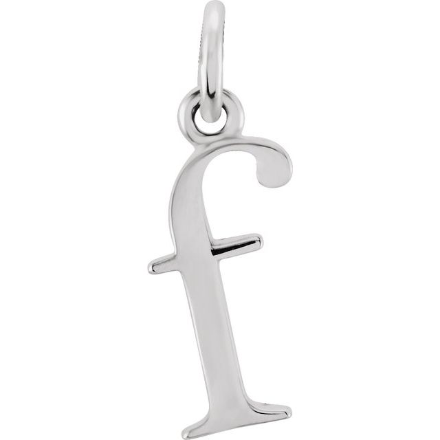 Lowercase Initial Pendant in 14K Gold with Multiple Design Options