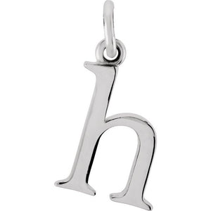 Lowercase Initial Pendant in 14K Gold with Multiple Design Options