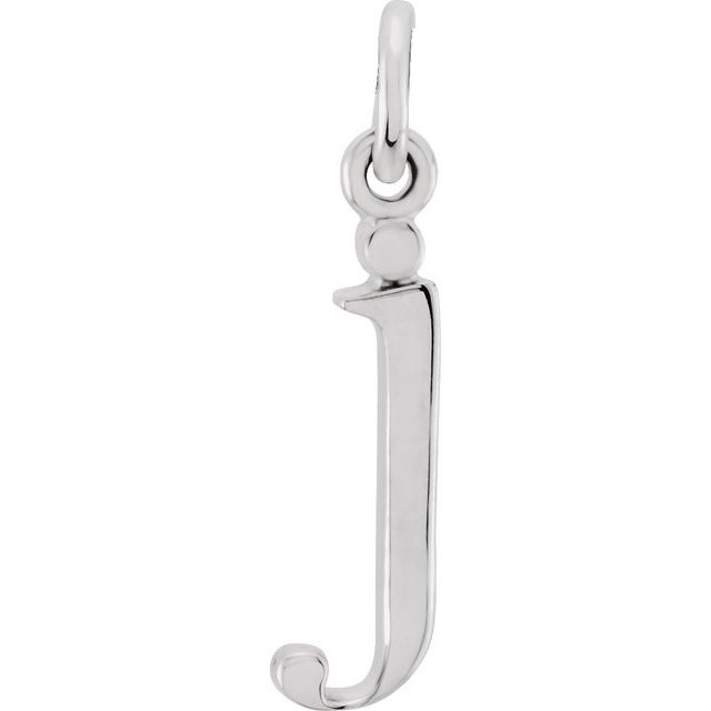 Lowercase Initial Pendant in 14K Gold with Multiple Design Options