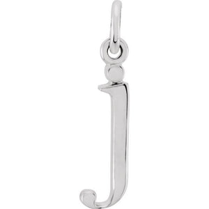 Lowercase Initial Pendant in 14K Gold with Multiple Design Options
