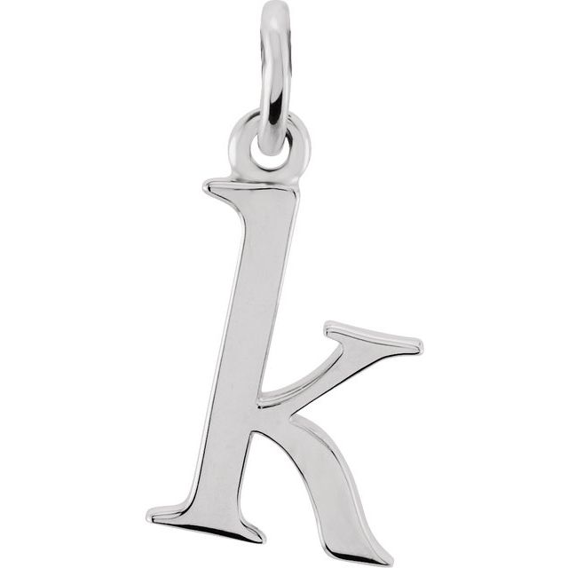 14K Gold Lowercase Initial Pendant