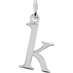 14K Gold Lowercase Initial Pendant