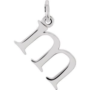 Lowercase Initial Pendant in 14K Gold with Multiple Design Options