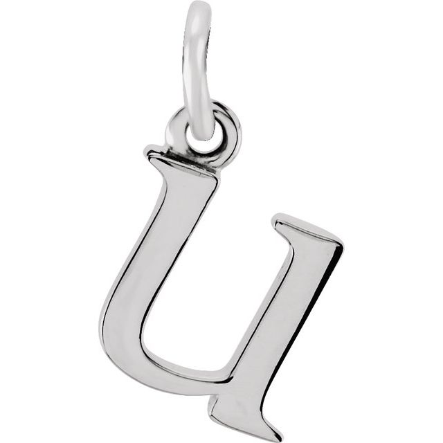 14K Gold Lowercase Initial Pendant