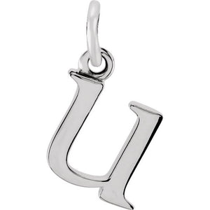 14K Gold Lowercase Initial Pendant