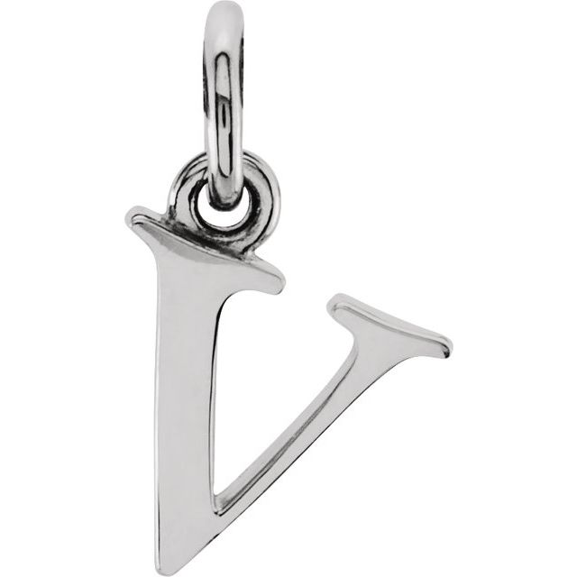 14K Gold Lowercase Initial Pendant