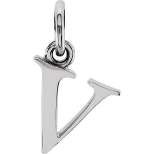 14K Gold Lowercase Initial Pendant