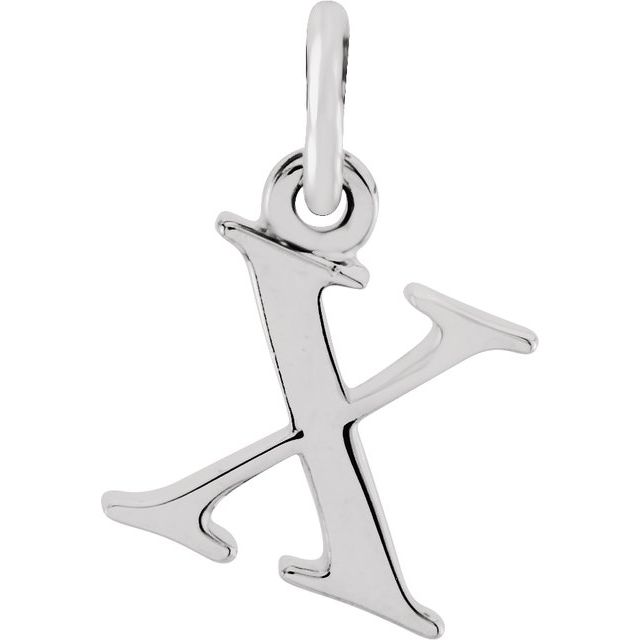 14K Gold Lowercase Initial Pendant