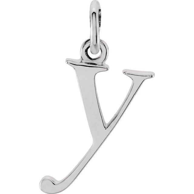 14K Gold Lowercase Initial Pendant