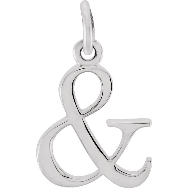 Lowercase Initial Pendant in 14K Gold with Multiple Design Options