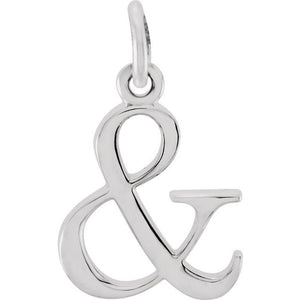 Lowercase Initial Pendant in 14K Gold with Multiple Design Options