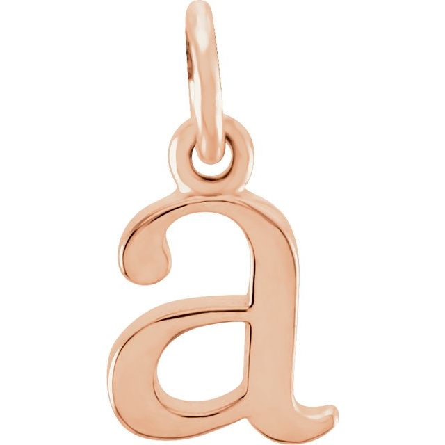 14K Gold Lowercase Initial Pendant