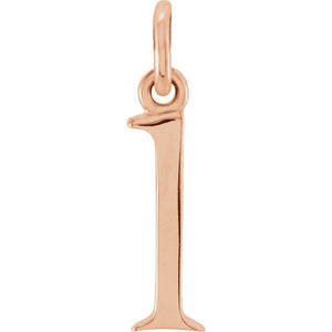 14K Gold Lowercase Initial Pendant