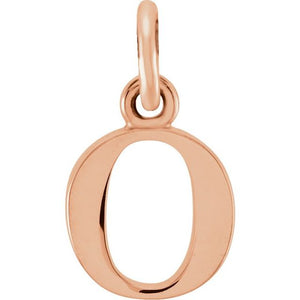 14K Gold Lowercase Initial Pendant