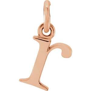 14K Gold Lowercase Initial Pendant