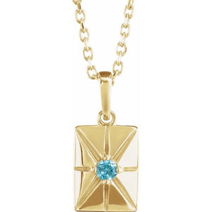 14K Gold Natural Alexandrite Pendant - Options Available