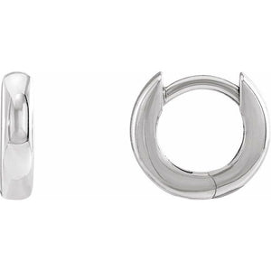 Hinged Hoop Earrings | 14K Gold, Silver & Platinum | 9.5–20 Mm × 2.25–2.39 Mm | Hinged