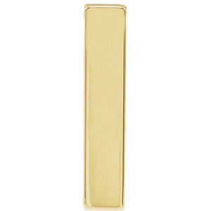 Engravable Four-Sided Vertical Bar Slide Pendant | 14K Gold, Silver & Platinum | 12 - 35 Mm x 2.5 Mm | Polished