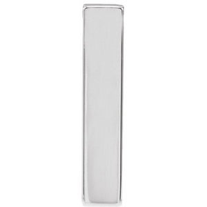Engravable Four-Sided Vertical Bar Slide Pendant | 14K Gold, Silver & Platinum | 12 - 35 Mm x 2.5 Mm | Polished