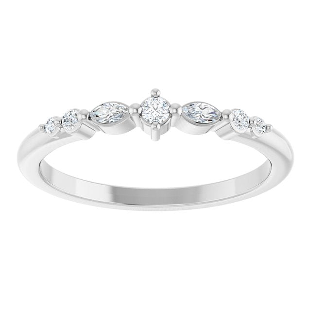 14K Gold Natural Diamond Stackable Ring - Options Available