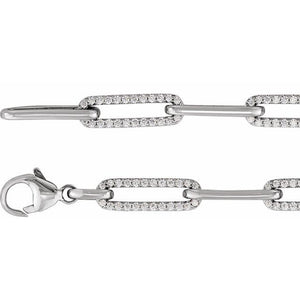 1 Ctw Natural Diamond Link Bracelet