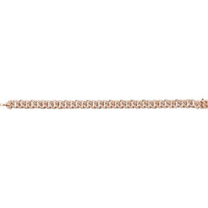 14K Yellow Gold, 7x5 mm Natural Diamond 1.5 CTW Link Bracelet
