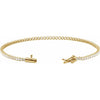 14K Yellow Gold, 7x5 mm Natural Diamond Line Bracelet - 1 5/8 CTW