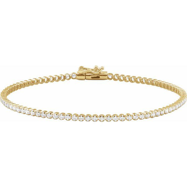 1 5/8 CTW Natural Diamond Lightweight Line Bracelet in 14K Gold