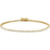 14K Yellow Gold, 7x5 mm Natural Diamond Line Bracelet - 1 5/8 CTW